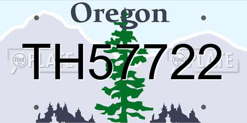 TH57722 Oregon License Plate