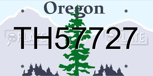 TH57727 Oregon License Plate
