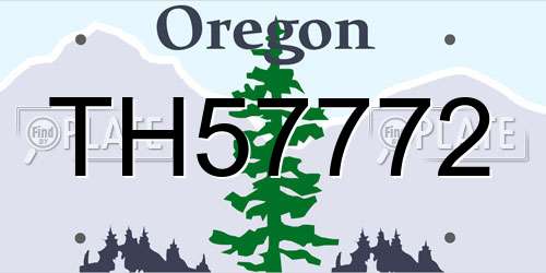 TH57772 Oregon License Plate