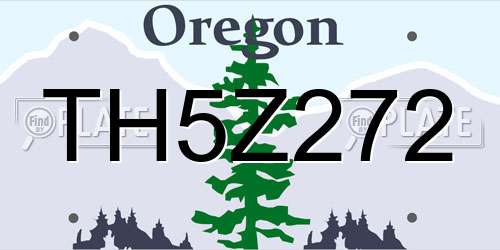 TH5Z272 Oregon License Plate