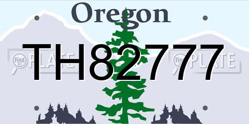 TH82777 Oregon License Plate