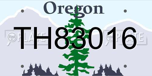 TH83016 Oregon License Plate