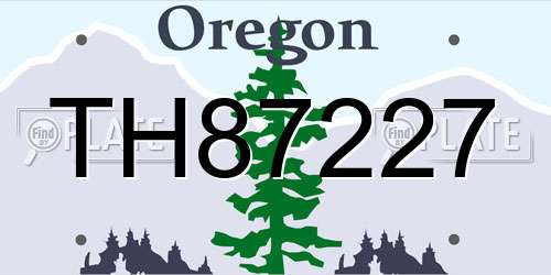 TH87227 Oregon License Plate