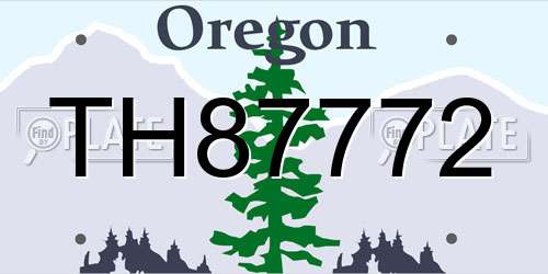 TH87772 Oregon License Plate