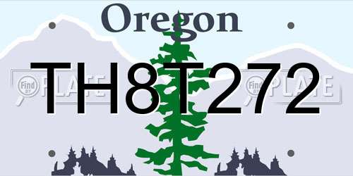 TH8T272 Oregon License Plate