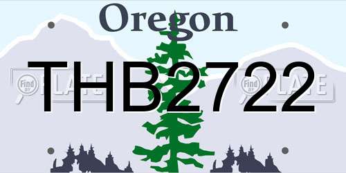 THB2722 Oregon License Plate