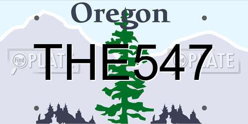 THE547 Oregon License Plate