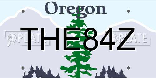 THE84Z Oregon License Plate
