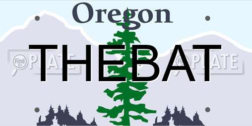 THEBAT Oregon License Plate