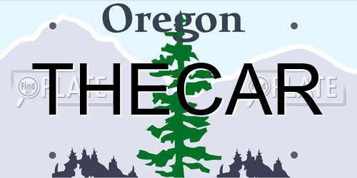 THECAR Oregon License Plate