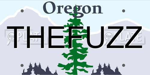 THEFUZZ Oregon License Plate