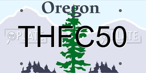 THFC50 Oregon License Plate