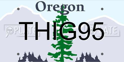 THIG95 Oregon License Plate