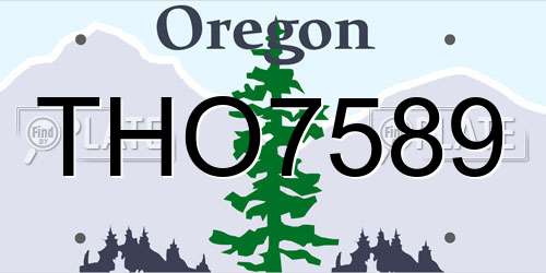 THO7589 Oregon License Plate