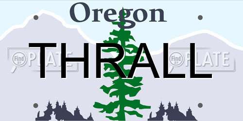 THRALL Oregon License Plate
