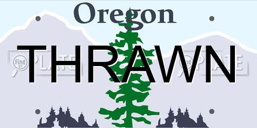 THRAWN Oregon License Plate