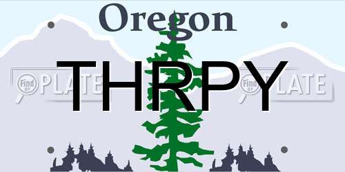 THRPY Oregon License Plate