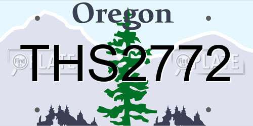 THS2772 Oregon License Plate