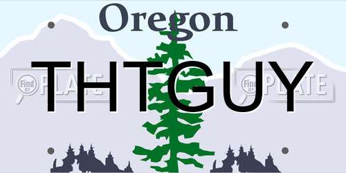 THTGUY Oregon License Plate