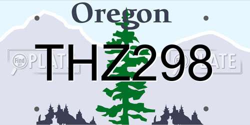THZ298 Oregon License Plate