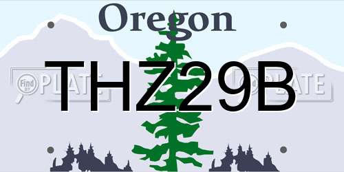 THZ29B Oregon License Plate