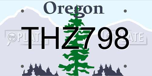 THZ798 Oregon License Plate