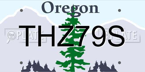 THZ79S Oregon License Plate