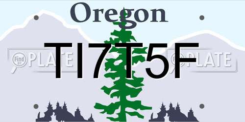 TI7T5F Oregon License Plate
