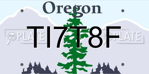 TI7T8F Oregon License Plate