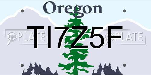 TI7Z5F Oregon License Plate