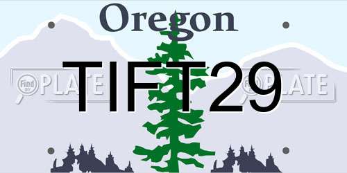 TIFT29 Oregon License Plate