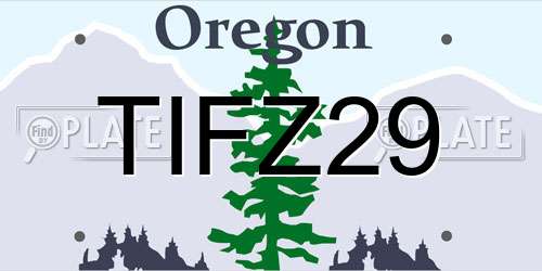 TIFZ29 Oregon License Plate