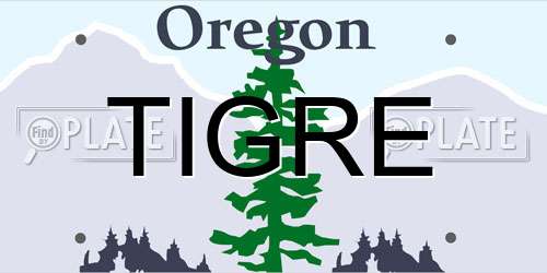 TIGRE Oregon License Plate