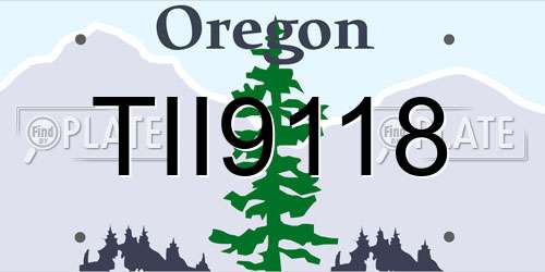 TII9118 Oregon License Plate