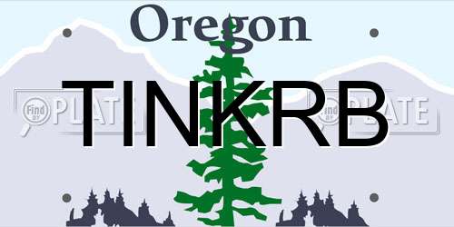 TINKRB Oregon License Plate