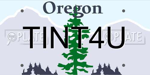 TINT4U Oregon License Plate