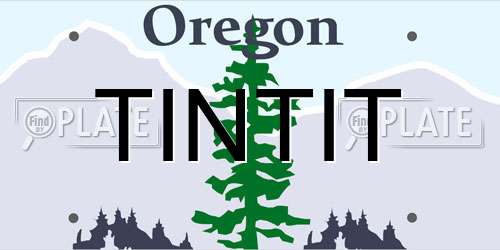 TINTIT Oregon License Plate