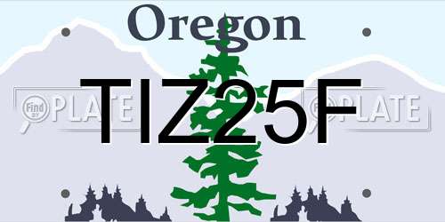 TIZ25F Oregon License Plate