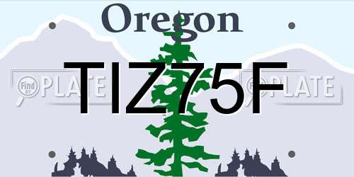 TIZ75F Oregon License Plate