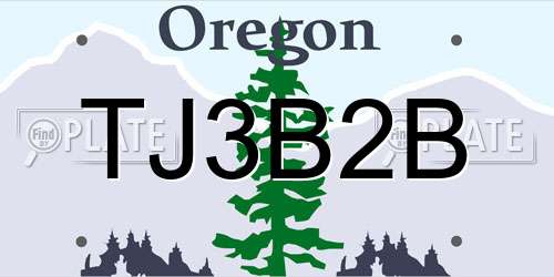 TJ3B2B Oregon License Plate