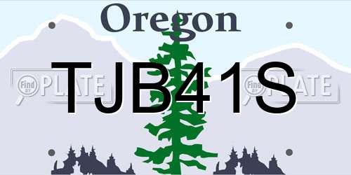 TJB41S Oregon License Plate