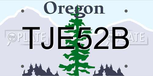 TJE52B Oregon License Plate