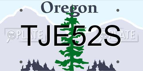 TJE52S Oregon License Plate
