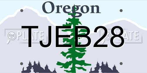 TJEB28 Oregon License Plate