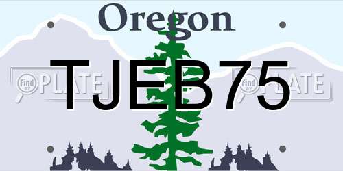 TJEB75 Oregon License Plate