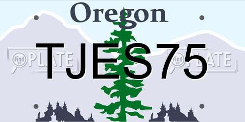 TJES75 Oregon License Plate
