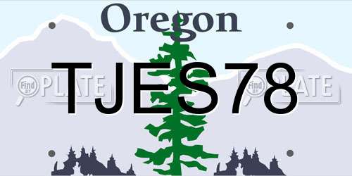 TJES78 Oregon License Plate