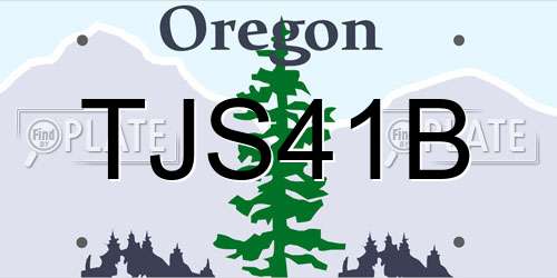 TJS41B Oregon License Plate