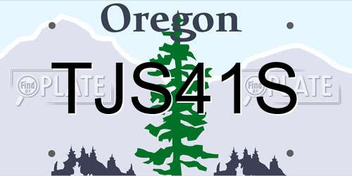 TJS41S Oregon License Plate