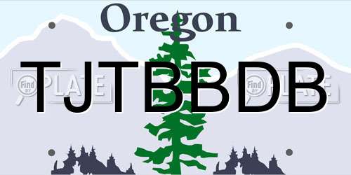 TJTBBDB Oregon License Plate